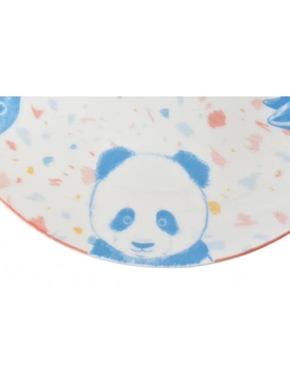 Hermes Dessert Plate Baby Tableware Passepasse Animal Print Pink Multi